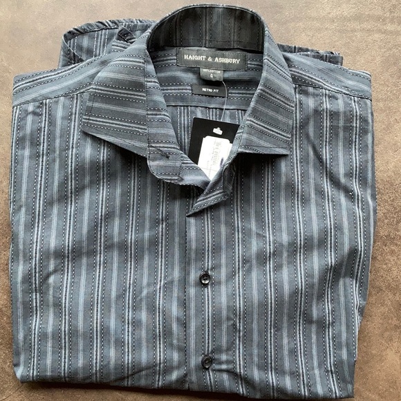 Men’s Grey with Black Dress Shirt - Picture 1 of 6